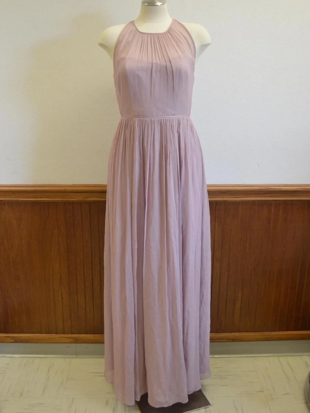 NWT J. Crew Megan Long Dress in Silk Chiffon in Dusty Thristle size 2